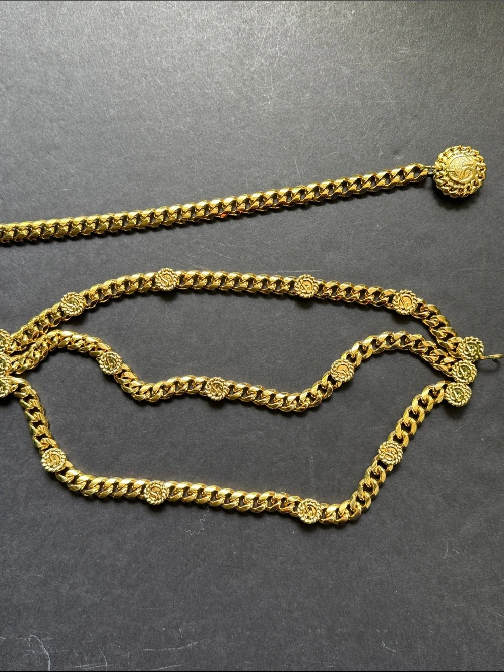 St. John Vintage Gold Chain Link Belt